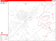 San Marcos  Wall Map Red Line Style